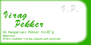 virag pekker business card